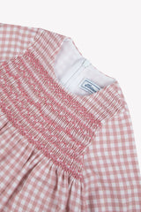 Dress - Blush Cotton Smocks Two-Tone Gingham