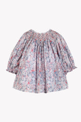 Dress - Cotton Mid Grey Floral Print
