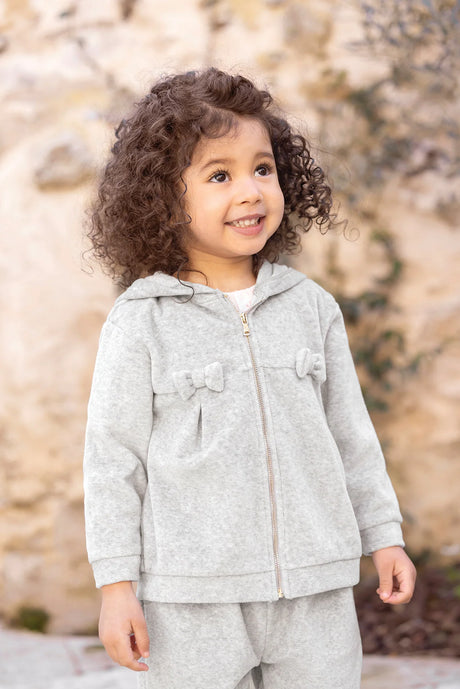 Jogging Suit - Mottled Grey Bows