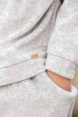 Jogging Suit - Mottled Grey Bows