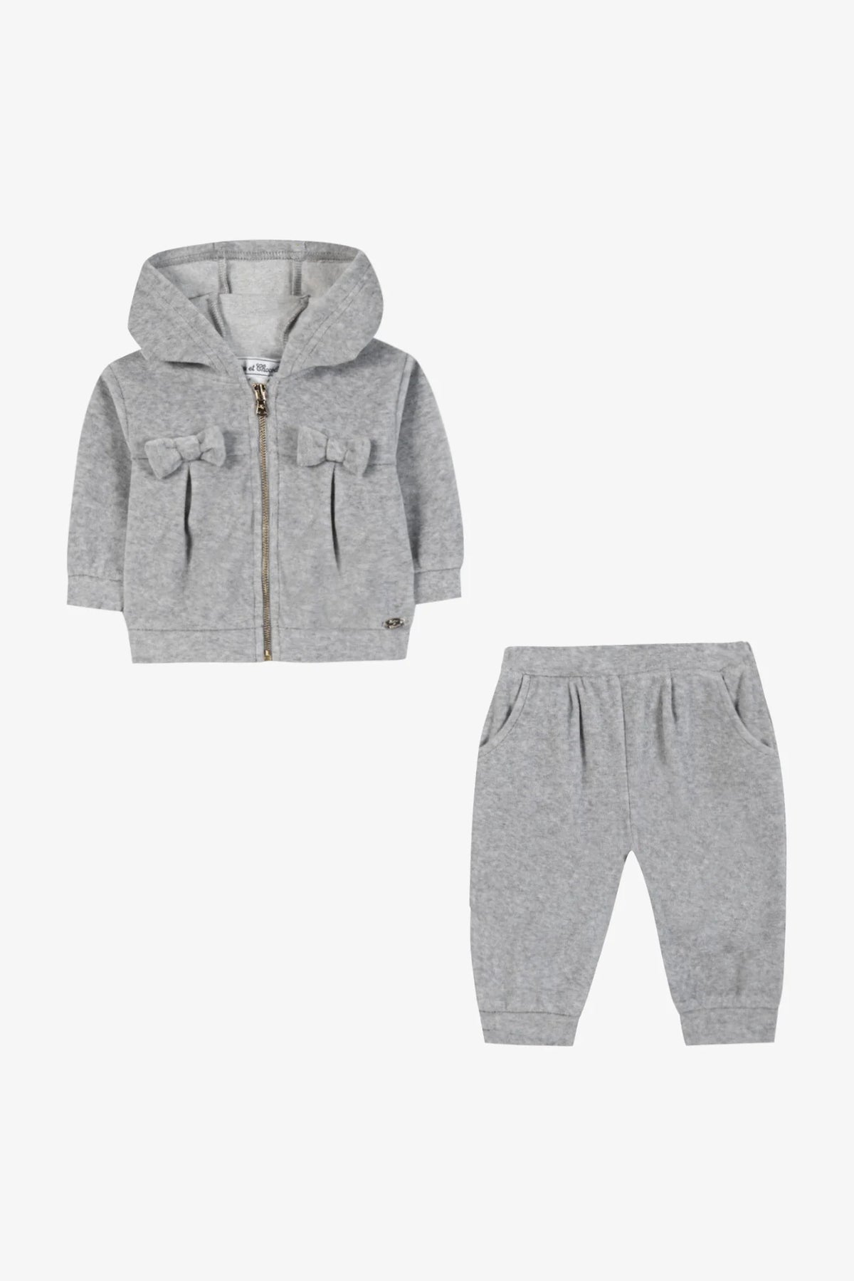 Jogging Suit - Mottled Grey Bows