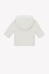 Coat - Ecru Mottled Cable-Knit