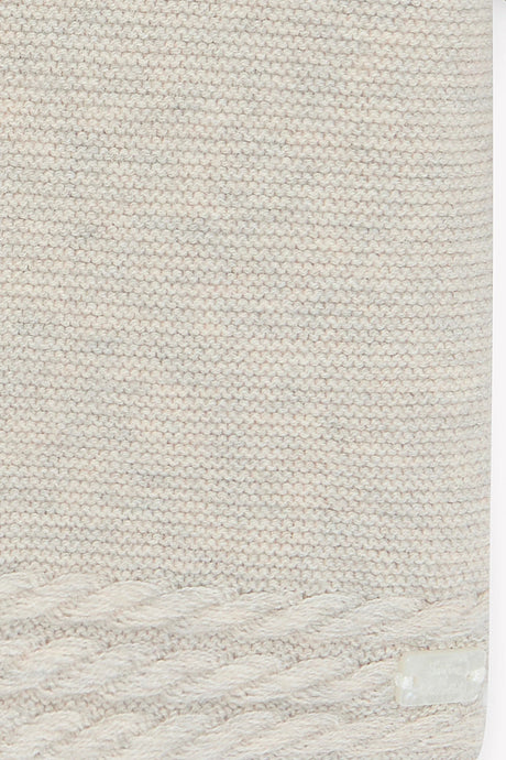 Coat - Beige Mottled Cable-Knit