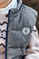 Heather Grey Sleeveless Quilted Vest
