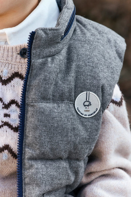 Heather Grey Sleeveless Quilted Vest