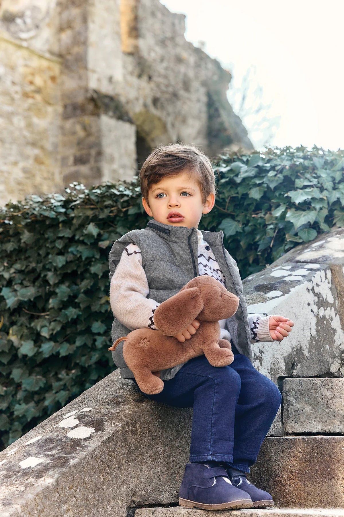 Heather Grey Sleeveless Quilted Vest
