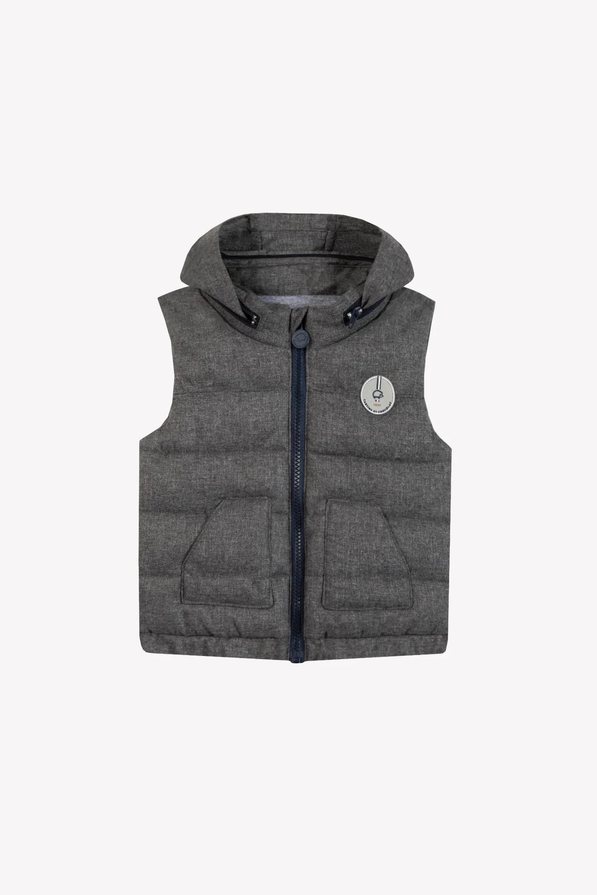 Heather Grey Sleeveless Quilted Vest