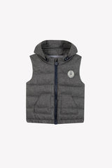 Heather Grey Sleeveless Quilted Vest
