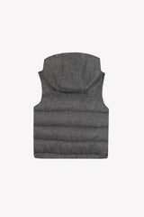 Heather Grey Sleeveless Quilted Vest