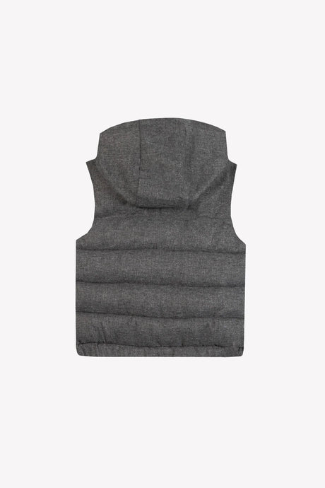 Heather Grey Sleeveless Quilted Vest