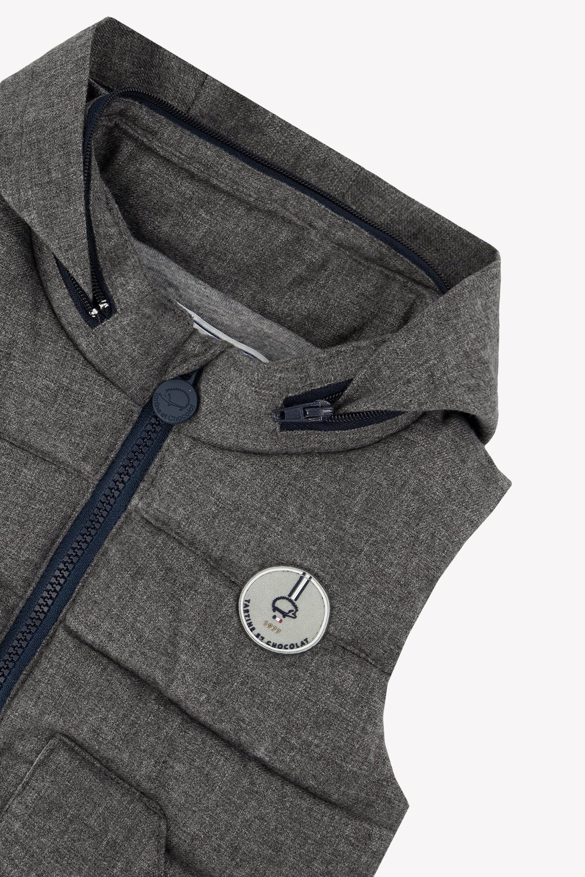 Heather Grey Sleeveless Quilted Vest