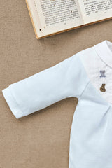 Onesie Pyjamas - Sky Blue Cotton Peter Pan Collar Animals