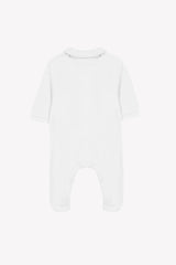 Onesie Pyjamas - White Cotton Peter Pan Collar Animals