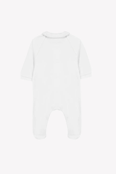 Onesie Pyjamas - White Cotton Peter Pan Collar Animals