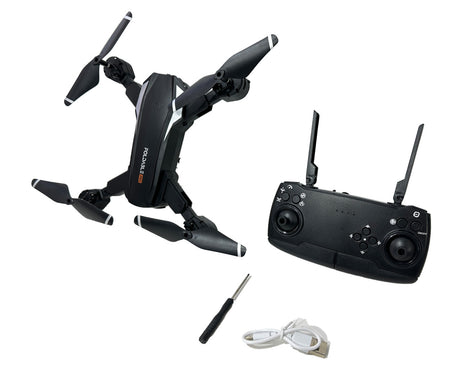 Remote Control Drone Black– Rechargeable 3.7V Battery Included, 3*AA Not Included, No Camera