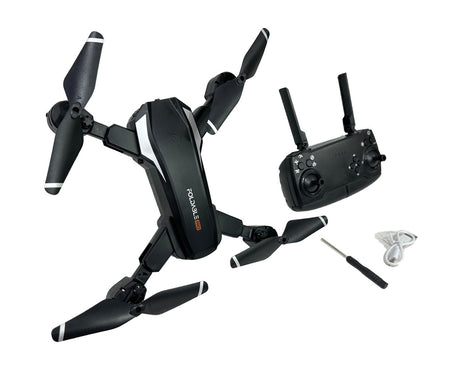 Remote Control Drone Black– Rechargeable 3.7V Battery Included, 3*AA Not Included, No Camera