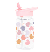 Tritan Water Bottle - 450ml - Hearts