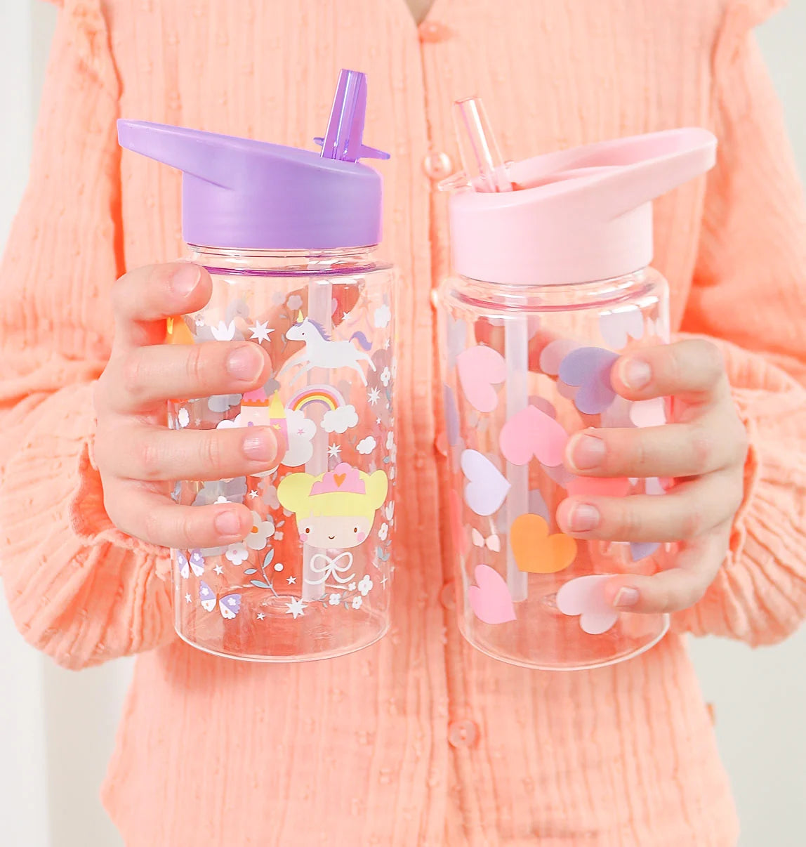 Tritan Water Bottle - 450ml - Hearts