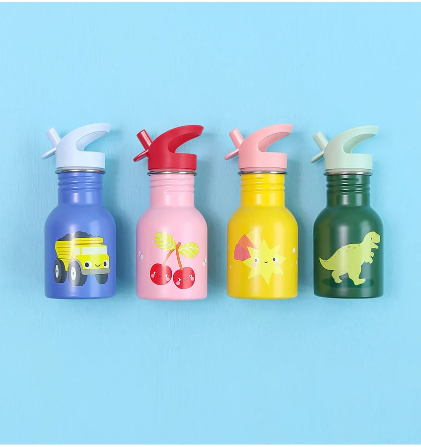 Stainless Steel Drinking Bottle (350ml) - Happy Cherries