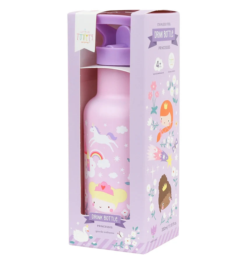 Stainless Steel Drink Bottle (350Ml) - Princesses