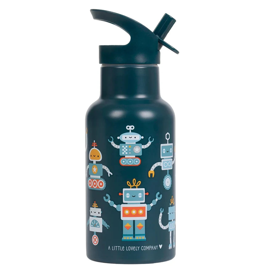 Stainless Steel Drink Bottle (350Ml) - Robots