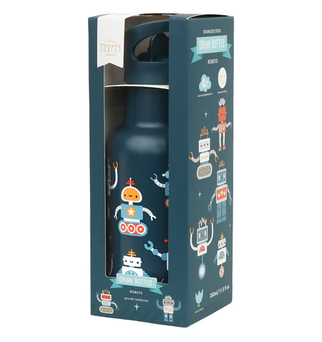 Stainless Steel Drink Bottle (350Ml) - Robots