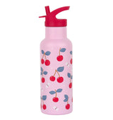 Stainless Steel Water Bottle 500ml - Cherries