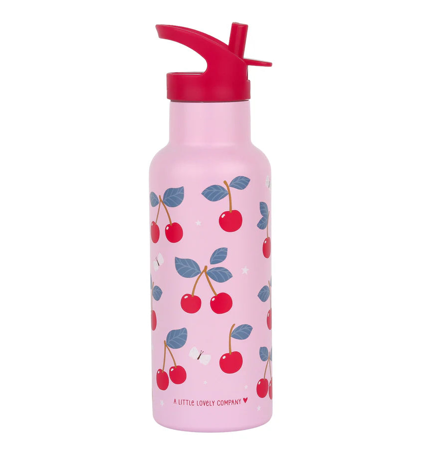 Stainless Steel Water Bottle 500ml - Cherries