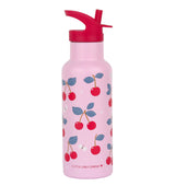 Stainless Steel Water Bottle 500ml - Cherries