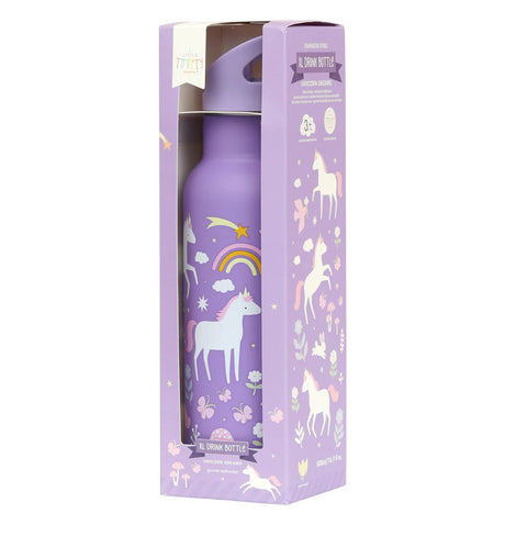 Stainless Steel Water Bottle 500ml - Unicorn Dreams
