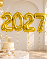 Gold Foil Number Balloon - 86cm