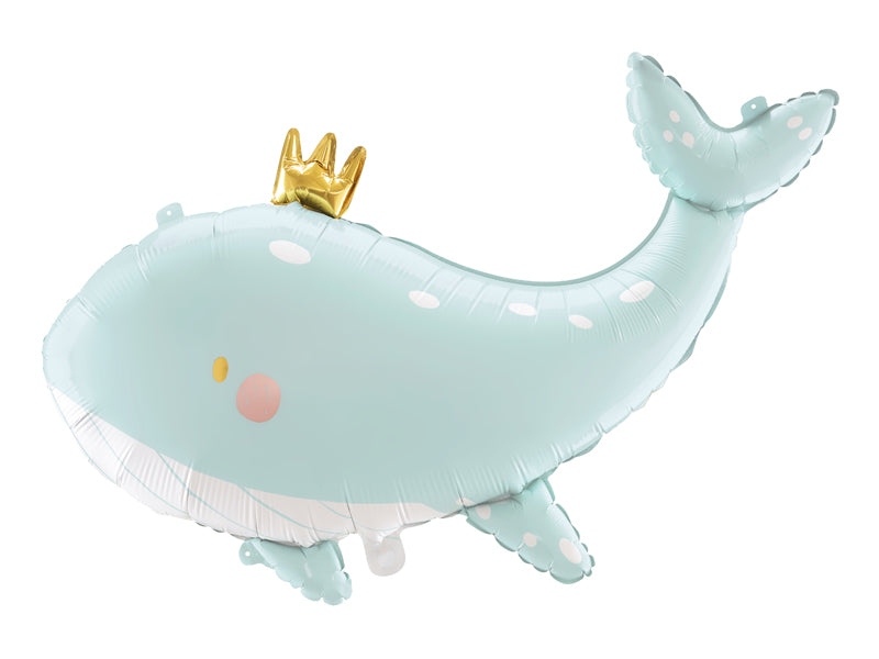Foil balloon Whale, 36" sky-blue