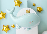 Foil balloon Whale, 36" sky-blue