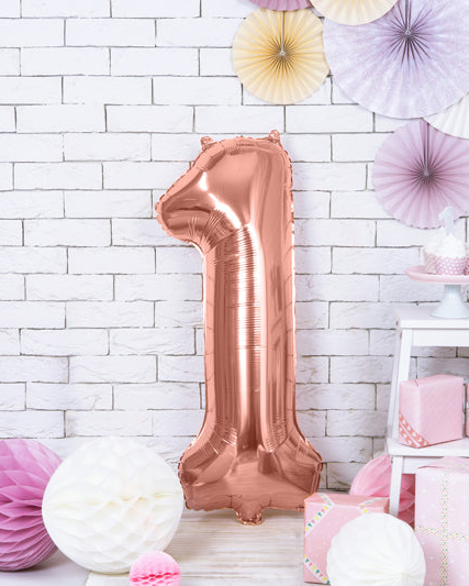 Rose Gold Foil Number Balloon - 86cm