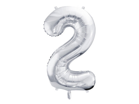 Silver Foil Number Balloon - 86cm