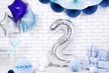 Foil Balloon Number ''2'' - Silver 86cm