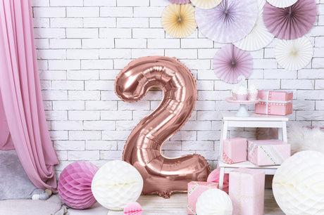 Foil Balloon Number ''2''- Rose Gold 86cm