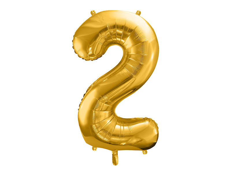 Foil Balloon Number ''2'' - Gold 86cm