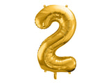 Foil Balloon Number ''2'' - Gold 86cm