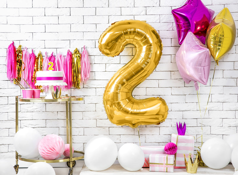 Foil Balloon Number ''2'' - Gold 86cm