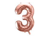 Rose Gold Foil Number Balloon - 86cm