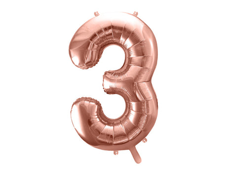 Rose Gold Foil Number Balloon - 86cm