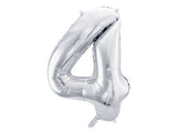 Silver Foil Number Balloon - 86cm