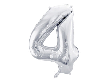 Silver Foil Number Balloon - 86cm