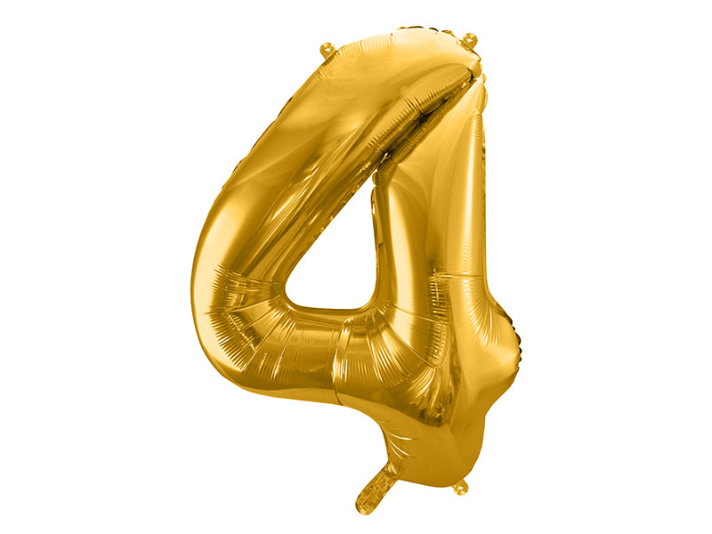 Foil Balloon Number ''4'' - Gold 86cm