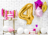 Foil Balloon Number ''4'' - Gold 86cm