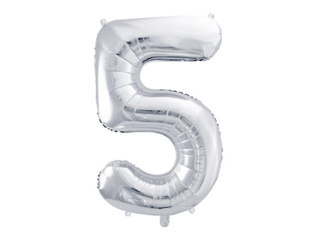 Silver Foil Number Balloon - 86cm