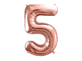 Rose Gold Foil Number Balloon - 86cm