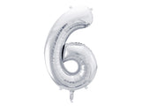 Silver Foil Number Balloon - 86cm