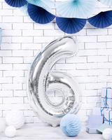 Silver Foil Number Balloon - 86cm